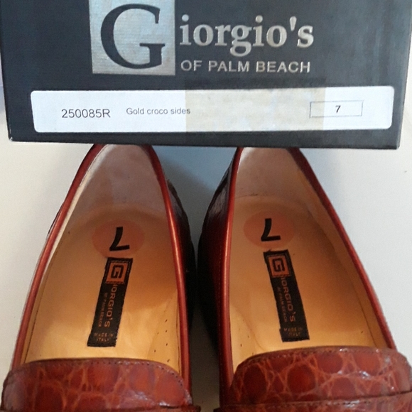 New Giorgio's of palm beach women's crocodile loafers - Picture 2 of 5